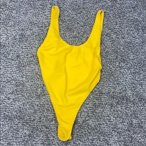 Yellow high waist bodysuit